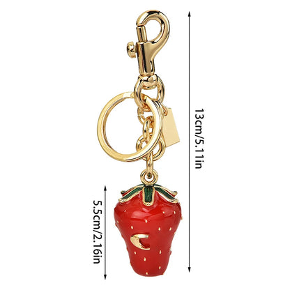 Fashion Simulated Strawberry Keychain Sweet Versatile Strawberry Keychain Pendant Exquisite Backpack Decoration Accessories