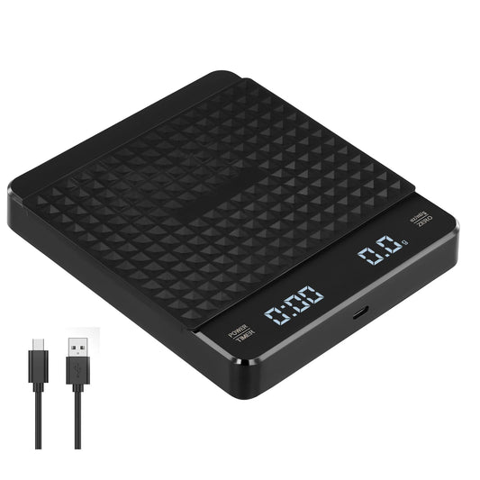 Kitchen Coffee Scale With Timer Rechargeable Digital Scale 0.1g High Precision 3 Modes Drip Espresso Scale Barista Gift