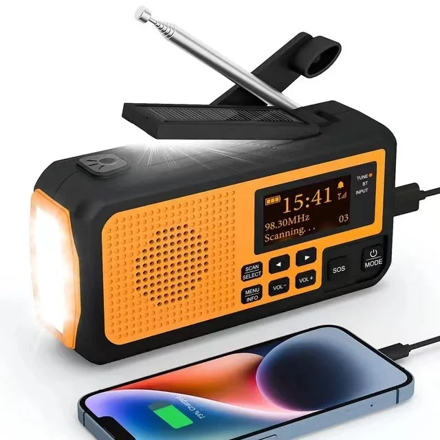 Emergency Solar Radio Hand Crank Charging AM/FM Survival Radio