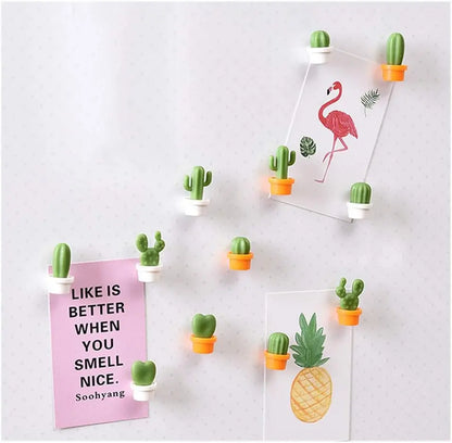 Decorative Refrigerator Magnets, Perfect Fridge Magnets for House Office Personal Use (12Pcs Cactus)