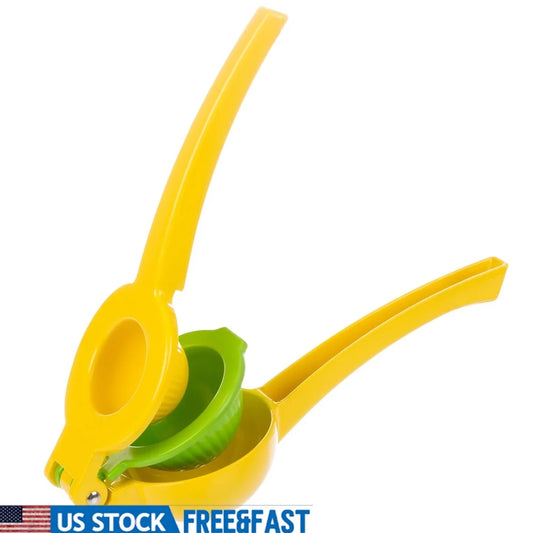 2-in-1 Lemon Lime Squeezer Dual-Cavity Juicer Heavy-Duty Aluminum Construction Ergonomic Handles Dishwasher Safe Kitchen Gadget