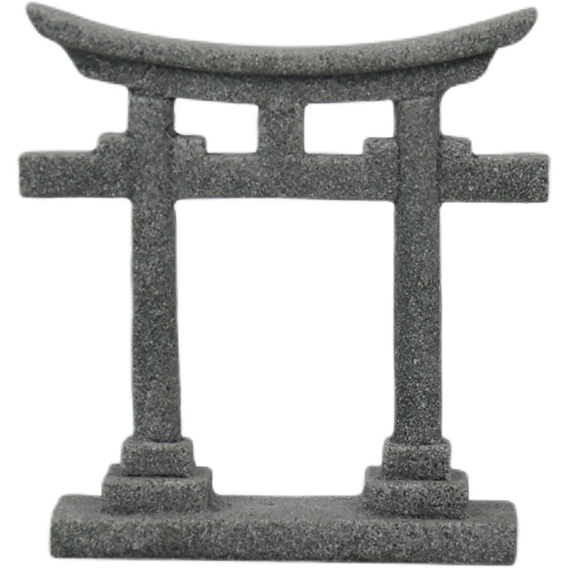 Torii Gate Japanese Aquarium Decor Miniature Ornament Garden Shrine Shinto Landscape Sandstone Micro Decoration Simulation