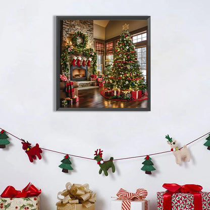 5D DIY Full Round Drill Diamond Painting Xmas Kit Home Decor Art Craft 40x40cm