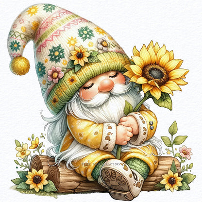 30*30CM 5D DIY Full Round Drill Diamond Painting Easter Gnome Egg Kit Home Decoration Art Craft Mosaic Painting
