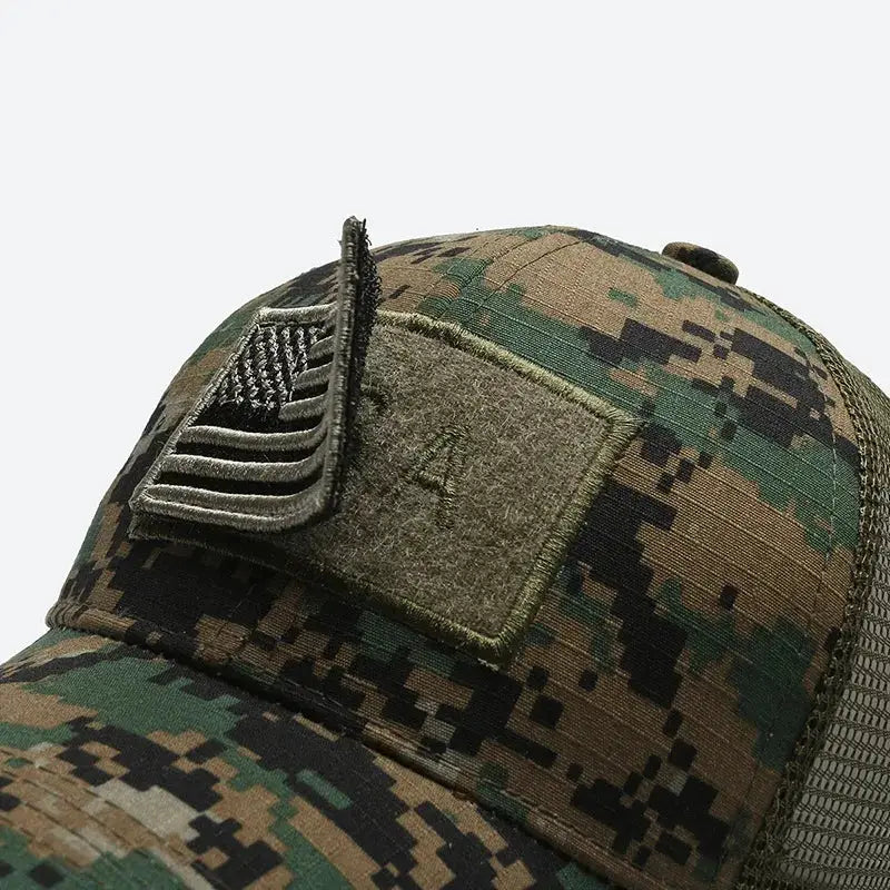 American Flag Camouflage Baseball Cap Breathable