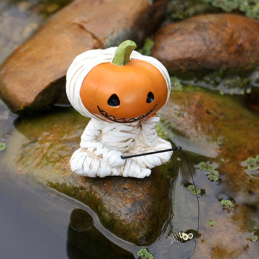 Halloween Bandage Doll Fishing Resin Ornament Home Decoration Accessories Party Supplies Home Decoration Accessories New