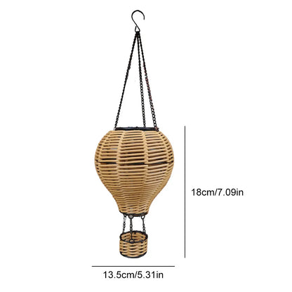 Solar Hot Air Balloon Lantern Hanging Solar Lantern Outdoor Lights Waterproof Lanterns Garden Patio Yard Party Decor