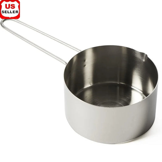 Stainless Steel Measuring Cup with Wire Handle Perfect Cooking Baking 1 25 Inch Capacity Durable Kitchen Tool
