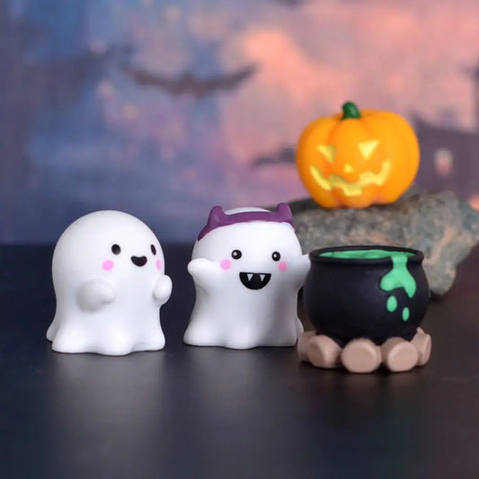 Pumpkin Halloween Resin Craft Miniature Decoration Ghost Decoration Micro Landscape Figurines Mini Ornaments DIY Accessories