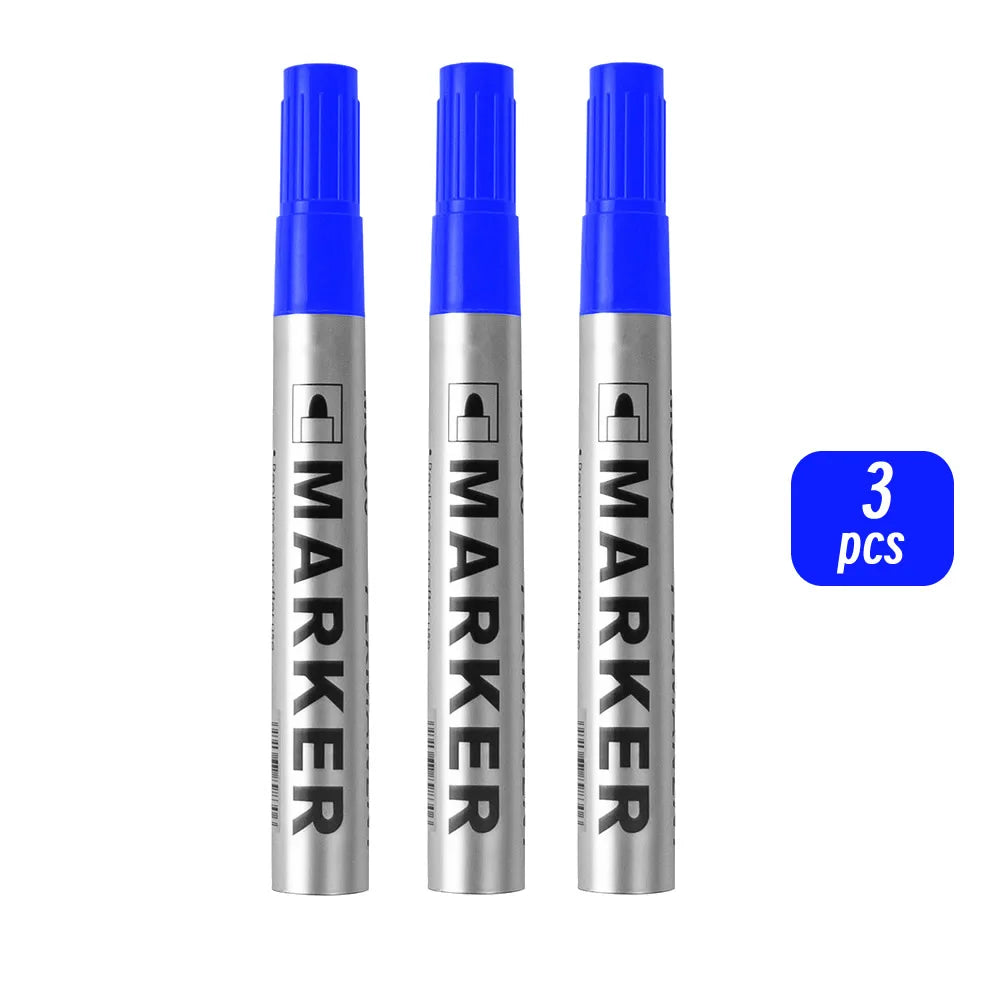 Permanent Paint Markers Waterproof Black Quick Drying Oil Based Pen