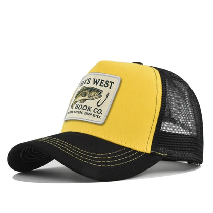 Sports Fishing Snapback Mesh Baseball Cap Trucker Hat Outdoor Cycling