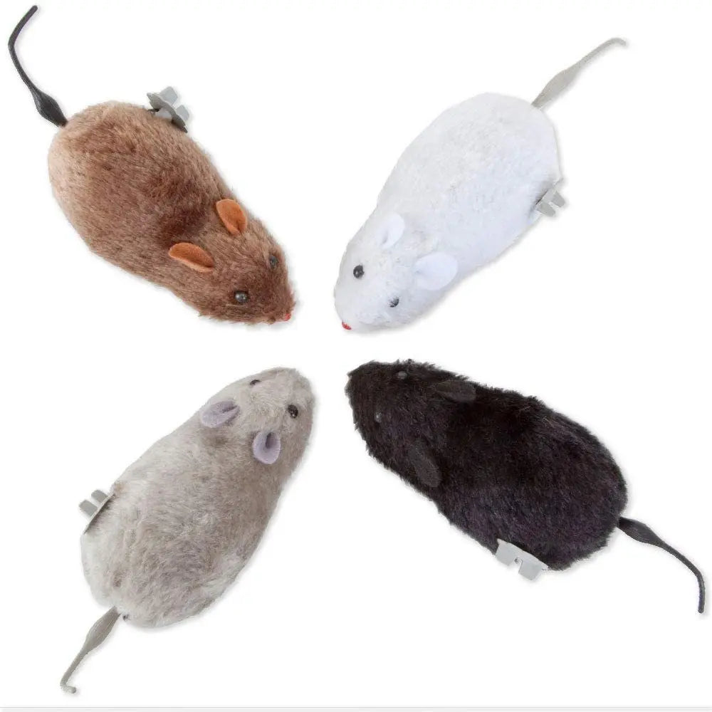 Fun Plush Mouse Cat Toy Lifelike Running Mouse for Pets Random Color