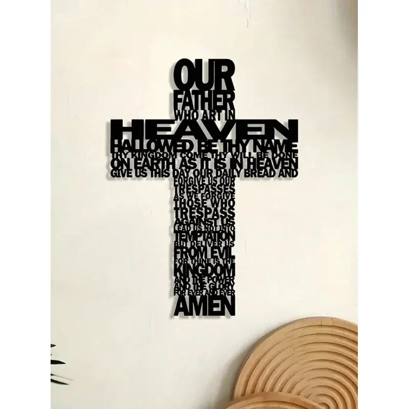 Inspirational Metal Cross Wall Art Home Decor 1PC