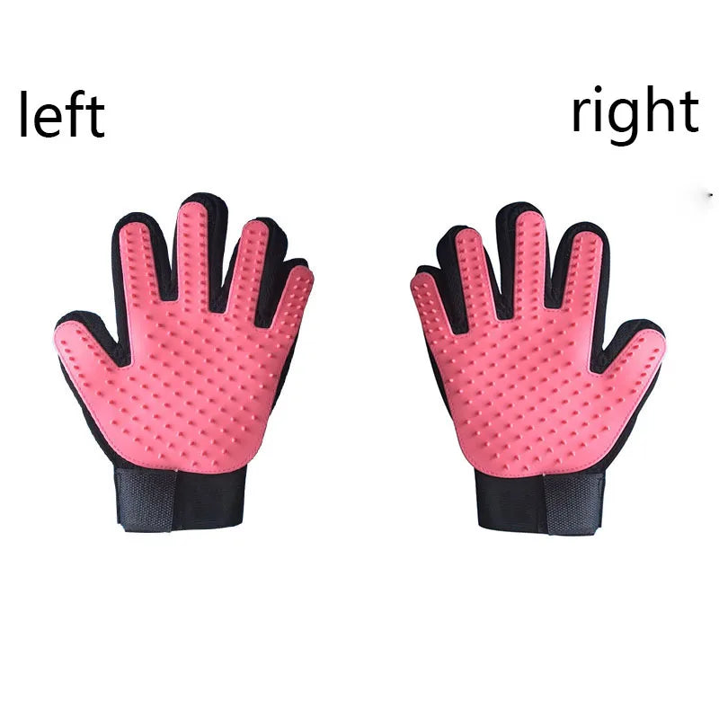 Pet Grooming Glove Dog Cat De-shedding Hair Remover Massage Brush