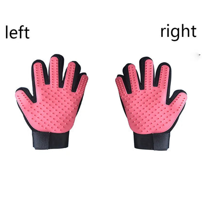 Pet Grooming Glove Dog Cat De-shedding Hair Remover Massage Brush