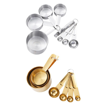 8x Measuring Cups and Spoons Set Tablespoon Kitchen Coffee Measure Set Measuring