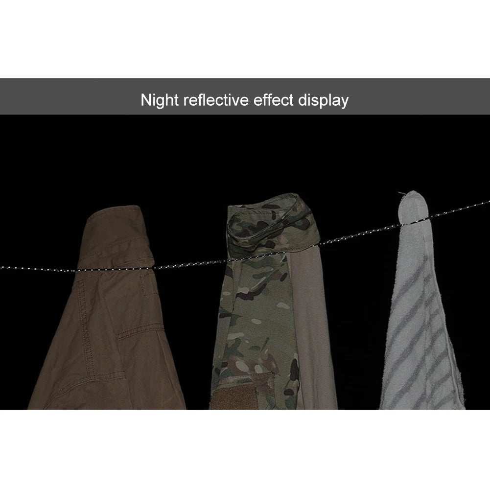 1-10Pcs Outdoor Camping Stretch Clothesline w/ 12 Clips 3M Windproof Elastic Hanging Laundry Clothes Line For Hotel Trip Cruise
