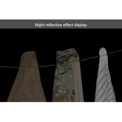 1-10Pcs Outdoor Camping Stretch Clothesline w/ 12 Clips 3M Windproof Elastic Hanging Laundry Clothes Line For Hotel Trip Cruise