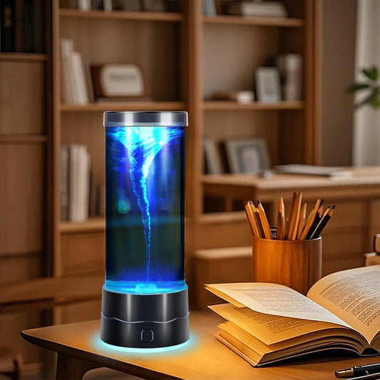 LED Tornado Night Light USB Multi-Color Changing Atmosphere Lamp Suitable for Living Room, Bedroom Desk Decor, Holiday Gifts