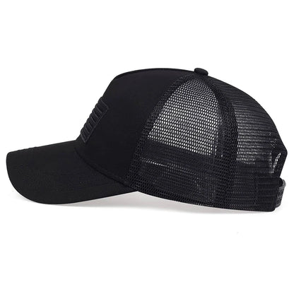 American Flag Embroidery Baseball Net Caps Adjustable