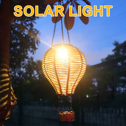 Solar Hot Air Balloon Lantern Hanging Solar Lantern Outdoor Lights Waterproof Lanterns Garden Patio Yard Party Decor