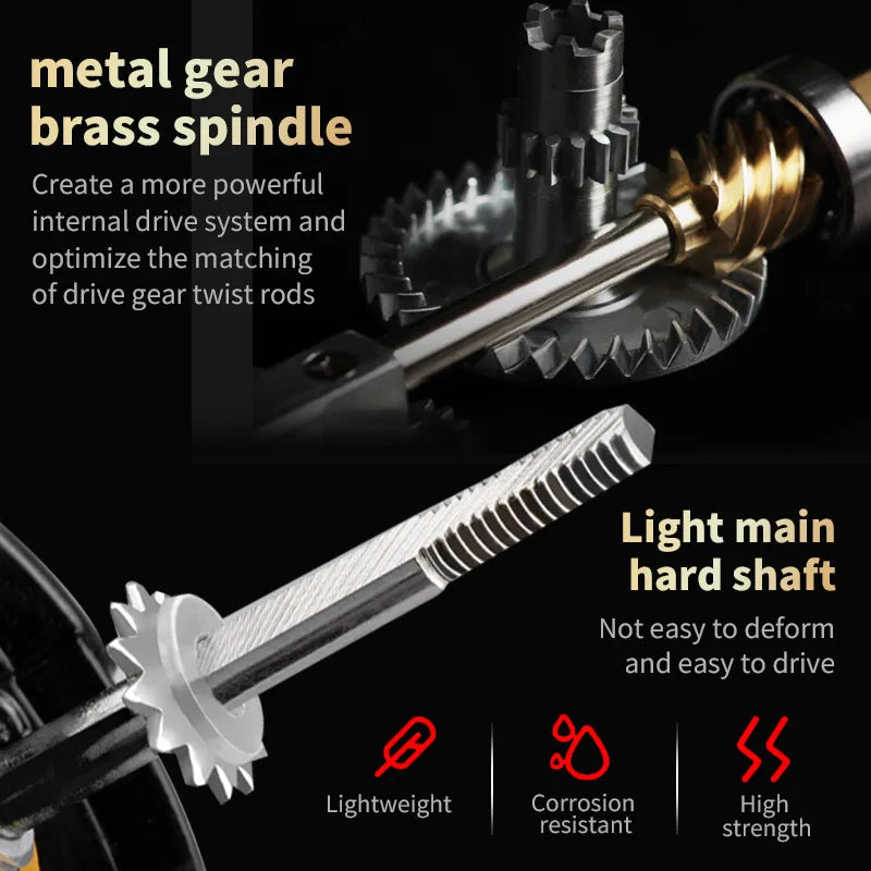 1 Piece Two-Hand Rotating Fishing Reel, He1000-7000 Series, 5.2:1 Gear Ratio, 22.05lb Extraction, Smooth and Sensitive Aluminum Alloy Body, Pa Nylon, Left/Right Hands Can Be Changed, Suitable for Freshwater and Saltwater