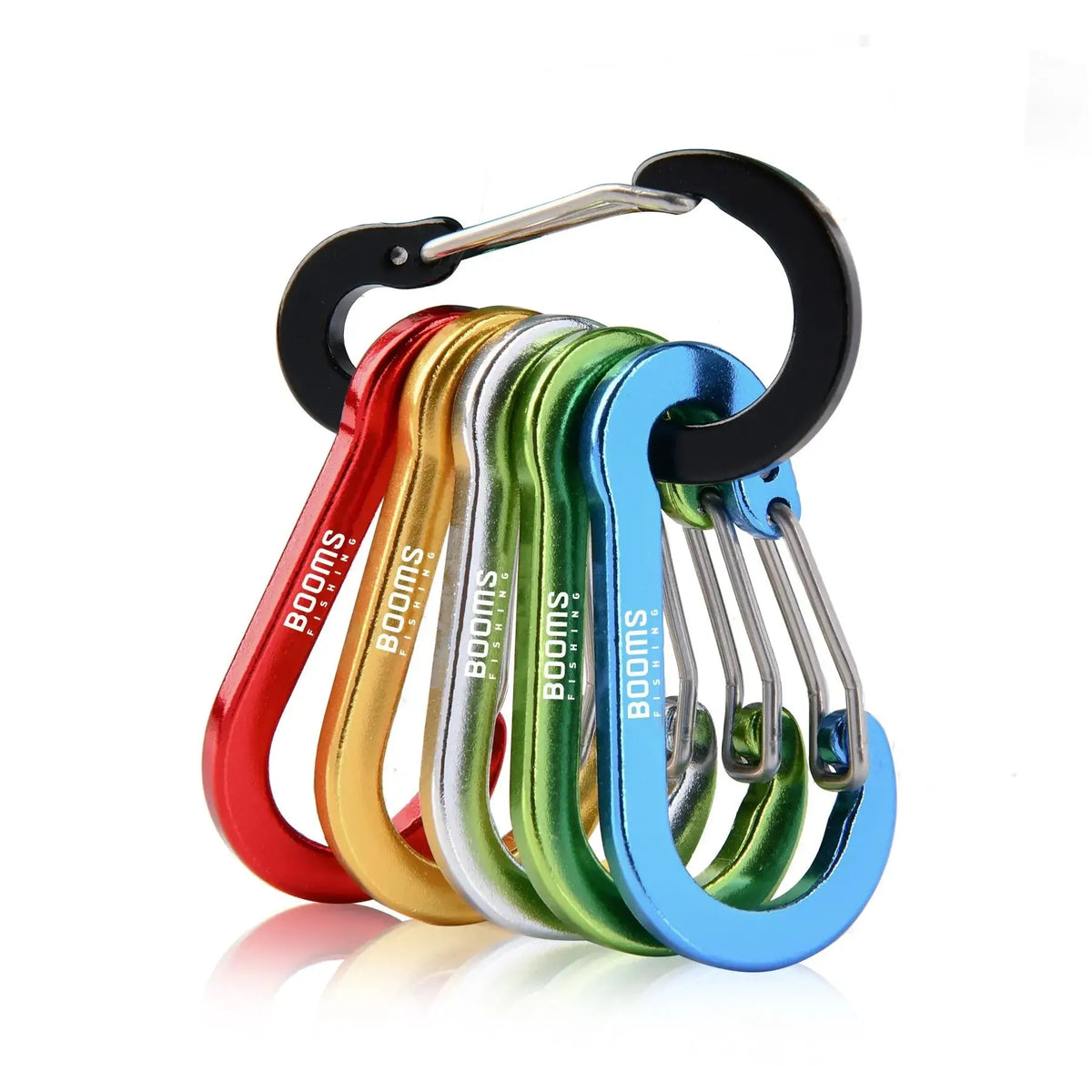 Recreational CC1 6Pcs Aluminum Alloy Carabiner Keychain Outdoor Camping Snap Clip Lock Buckle Hook Fishing Accessories