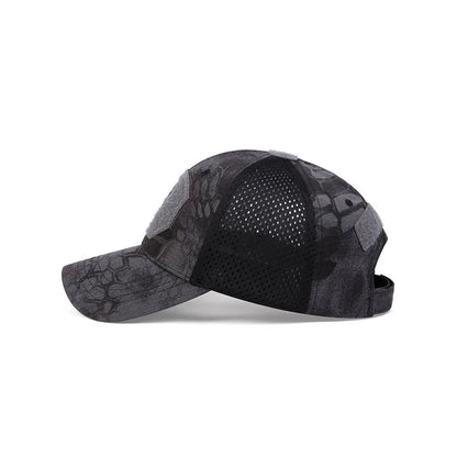 Unisex Skull Embroidered Baseball Caps Outdoor Breathable Mesh Tactics Mountaineering Peaked Hat Adjustable Snapback Caps