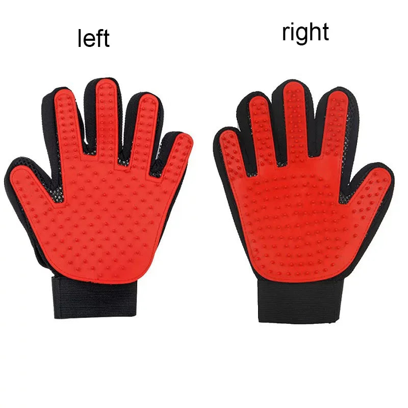 Pet Grooming Glove Dog Cat De-shedding Hair Remover Massage Brush