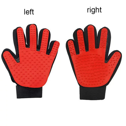 Pet Grooming Glove Dog Cat De-shedding Hair Remover Massage Brush
