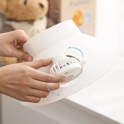 Empty Top Cap with Fan Three Temp Settings Breathable Cooling Fan Hat for Women for Sun Protection and Outdoor