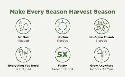 Hydroponics Growing System Sprout with Seed Pod Kit Height Adjustable Automatic Timing Indoor Garden LED Grow Lights Water Tank