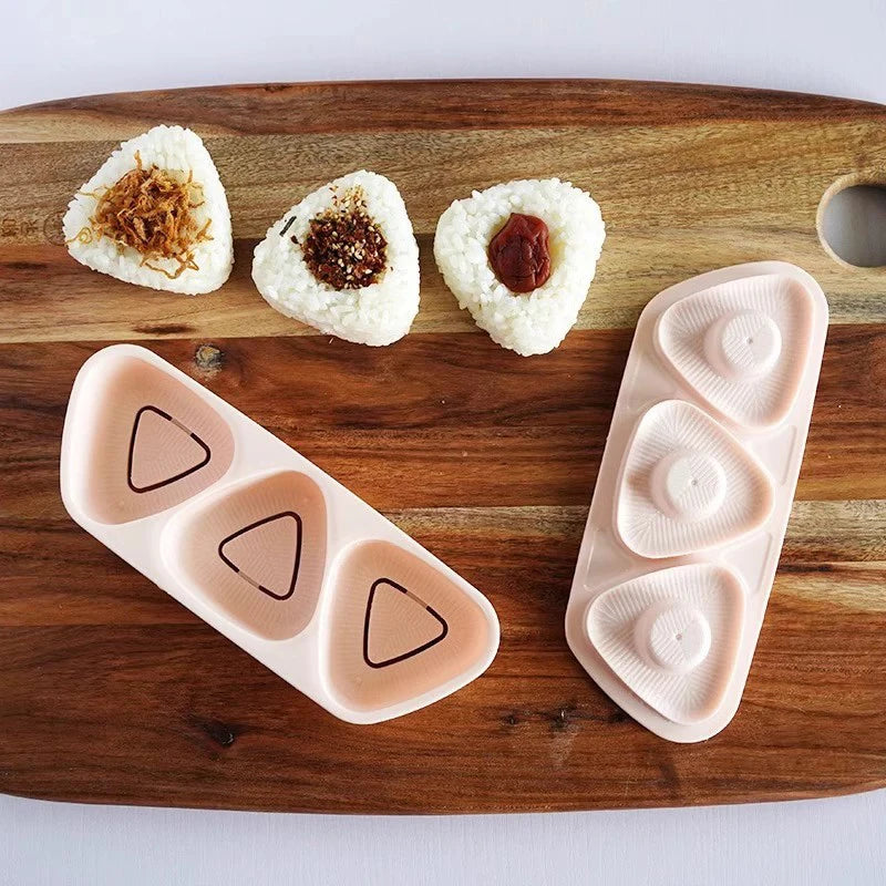Sushi DIY Mold Onigiri Rice Ball Food Press Triangular Sushi Maker Mold Sushi Kit Japanese Kitchen Accessories For Home Dessert