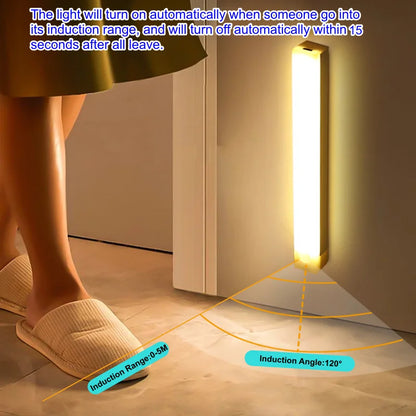 Rechargeable Motion Sensor LED Bar Light Induction Night Light Portable Cordless