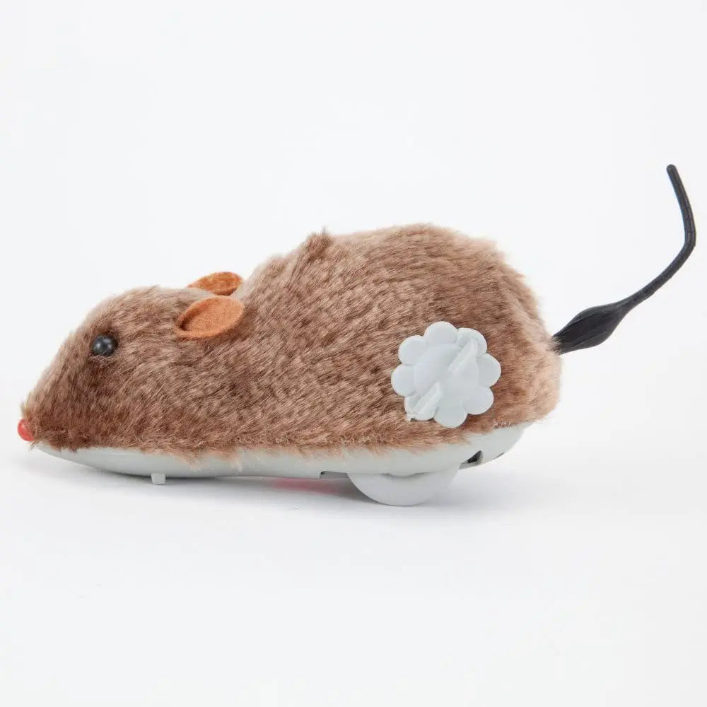 Fun Plush Mouse Cat Toy Lifelike Running Mouse for Pets Random Color