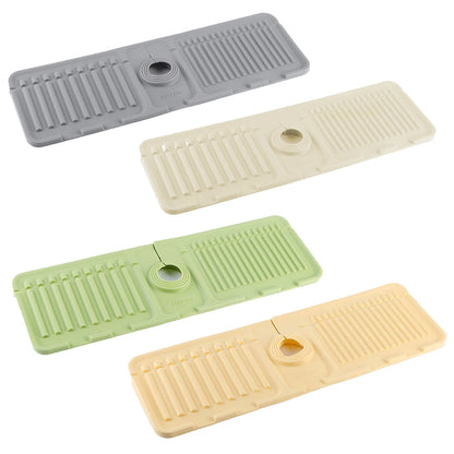 Silicone Drip Catcher Tray Quick Dry Water Catcher Mat Multi-Purpose Faucet Drainage Pad Drying Mat for Kitchen Bathroom
