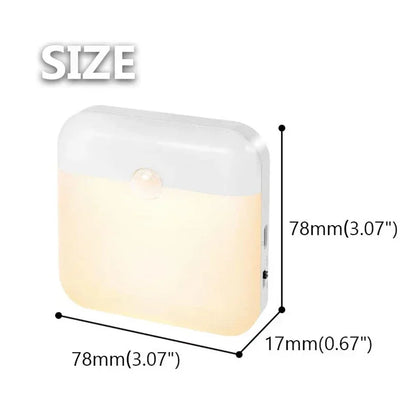 LED Induction Night Light, Wireless USB Charging Wall Light Bedroom Corridor Cabinet Bathroom Night Light
