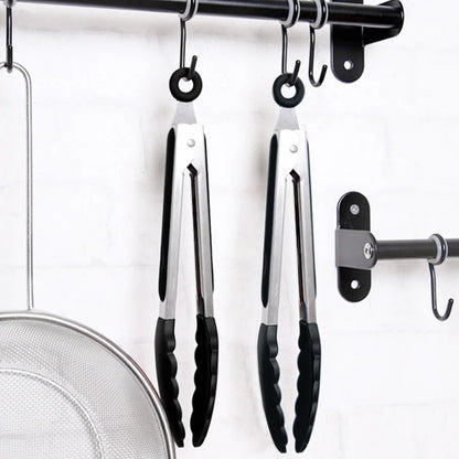 BBQ Grilling Tong Stainless Steel Anti-scalding Bread Food Clip Salad Bread Serving Non-Stick Tool for Kitchen Barbecue