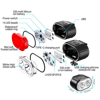 Rechargeable LED Bicycle Headlights and Taillights