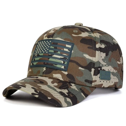 American Flag Embroidery Baseball Cap Adjustable Sunscreen Hat