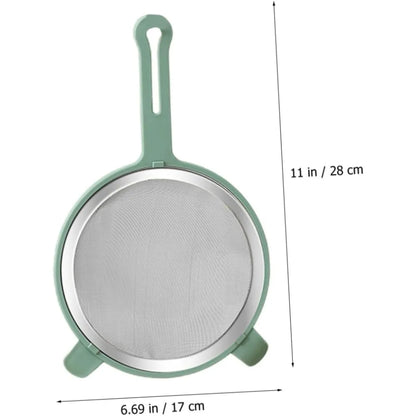 Strainer Spoon Reusable Household Colander with Burning Handle for Cooking Noodles Soybean Filtering and Easy Storage