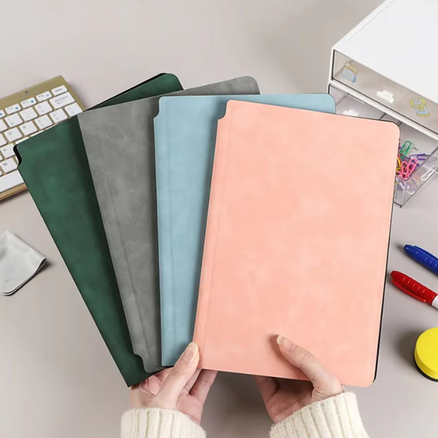 A5 Reusable Whiteboard Notebook Set with Whiteboard Pen Erasing Cloth use as Memo Pad, Weekly Planner, Portable Stylish Office