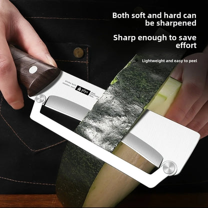 Stainless Steel Fruit and Vegetable Peeler Slicer Wooden Handle