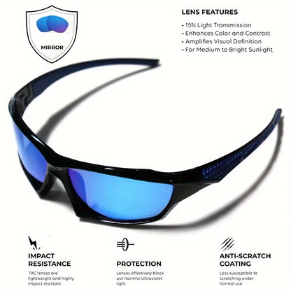 Polarized UV400 Mirrored Sunglasses Lightweight Cycling Driving Outdoors