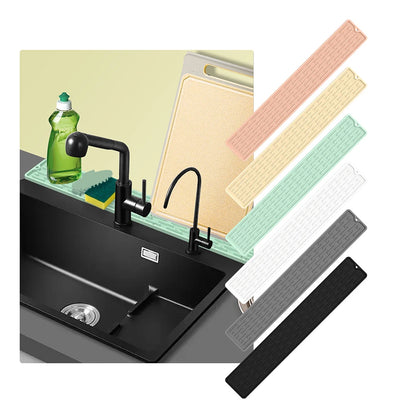 1pcHome Gadgets Silicone Faucet Mat Waterproof Cleaning Faucet Splash Catcher Mats Heat-insulation for Home Bathroon Accessories
