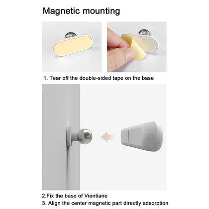 Wireless Magnetic Cabinet Lights Battery Operated LED Eye Protection Light Adjustable Color Brightness & Angle for Home Bathroom