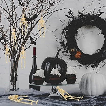 eletons for Halloween Decor 6 Piece Mini Seleton Figurines 6 Small eleton Halloween tion for Haunted Hoe Accessories Party Fav
