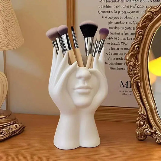 1 OR 2PCS Abstract Human Face Art Styling Office Supplies Desktop Multifunctional Storage Pen Holder Makeup Brush Holder Decoration