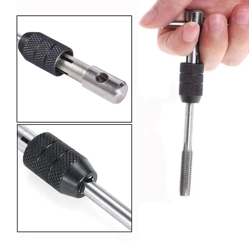 6pc T-Handle Tap Wrench Set M3-M8 Thread Tapping Tool Kit