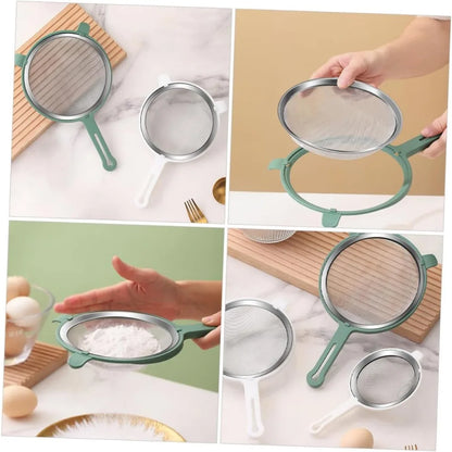 Strainer Spoon Reusable Household Colander with Burning Handle for Cooking Noodles Soybean Filtering and Easy Storage